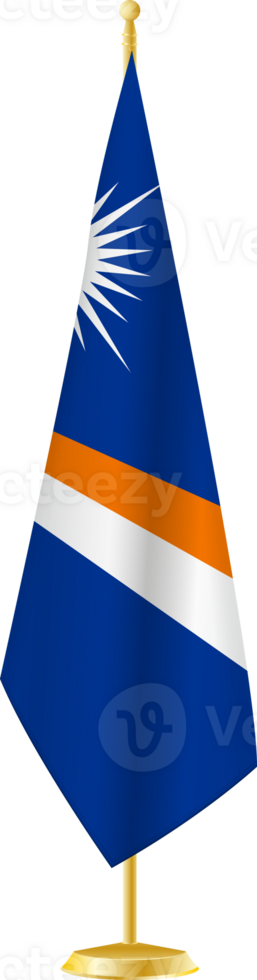 Marshall Islands flag on a flag stand png