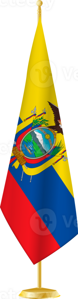 Ecuador flag on a flag stand png