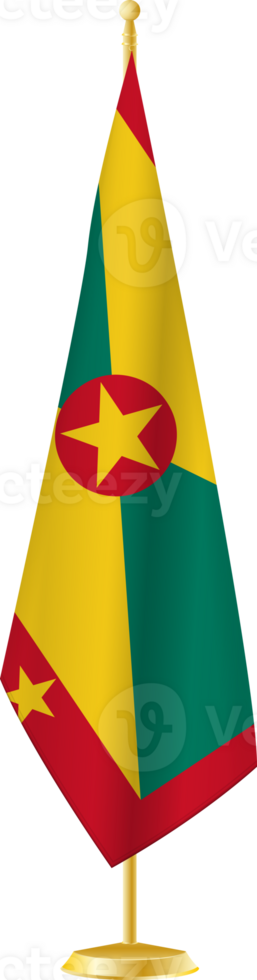 Grenada flag on a flag stand png