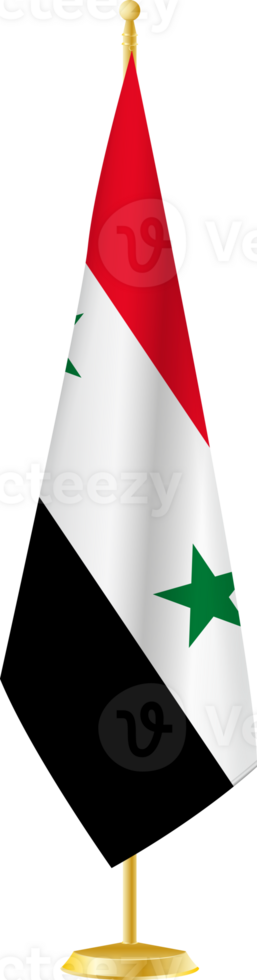 Syria flag on a flag stand png