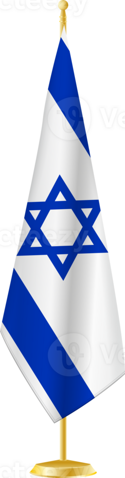 Israel flag on a flag stand png