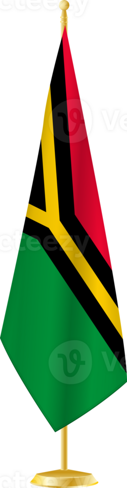 Vanuatu flag on a flag stand png