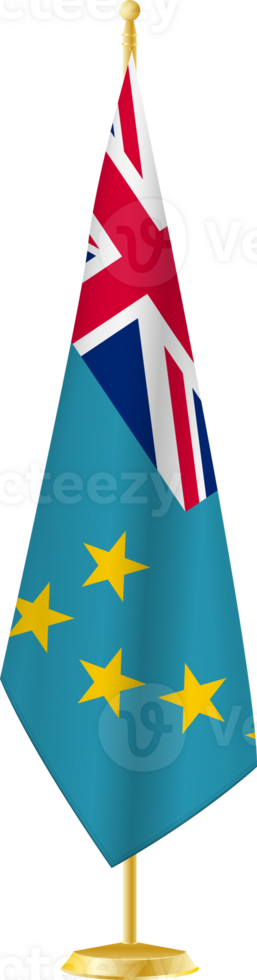 Tuvalu flag on a flag stand png