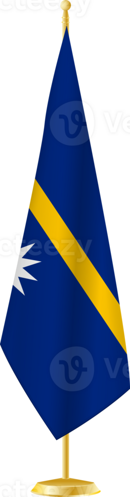 Nauru flag on a flag stand png