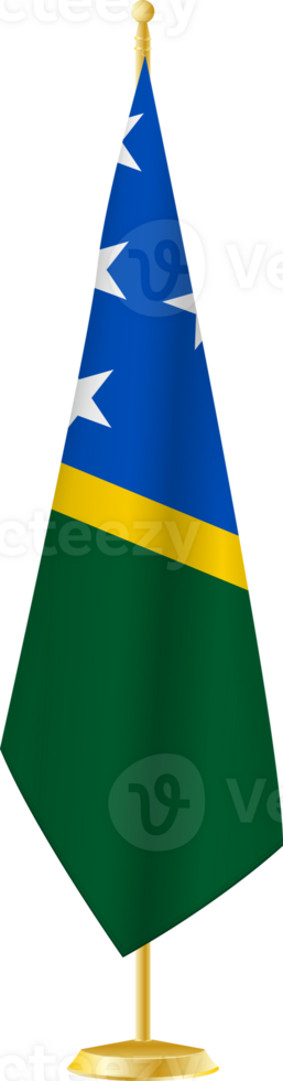 Solomon Islands flag on a flag stand png