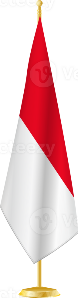 Indonesia flag on a flag stand png