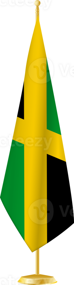 Jamaica flag on a flag stand png
