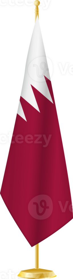 Qatar flag on a flag stand png
