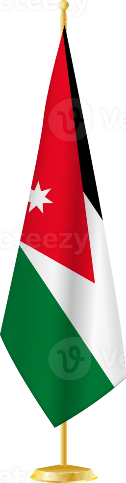 Jordan flag on a flag stand png