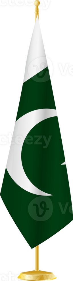 Pakistan flag on a flag stand png