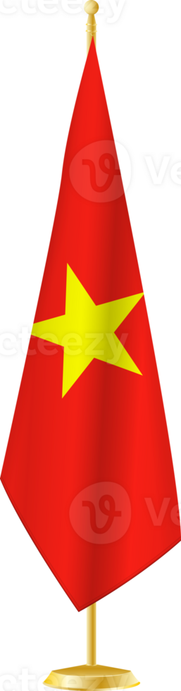 Vietnam flag on a flag stand png