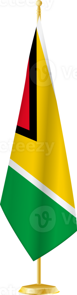 Guyana flag on a flag stand png