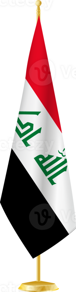Iraq flag on a flag stand png