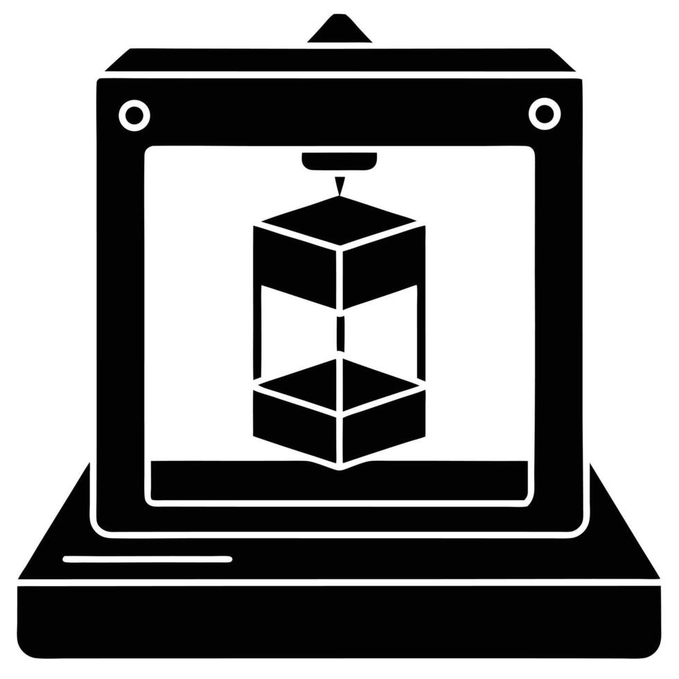 3d printer icon illustration vector