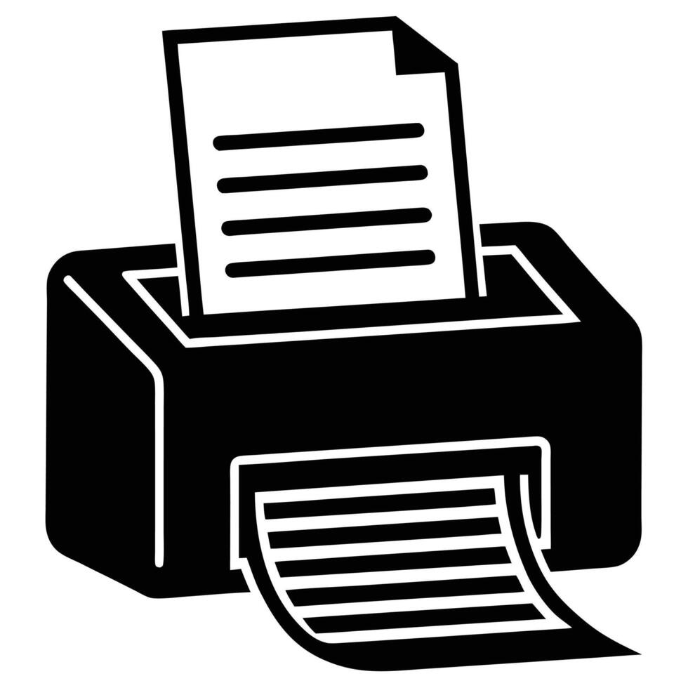 Printer icon on white background vector