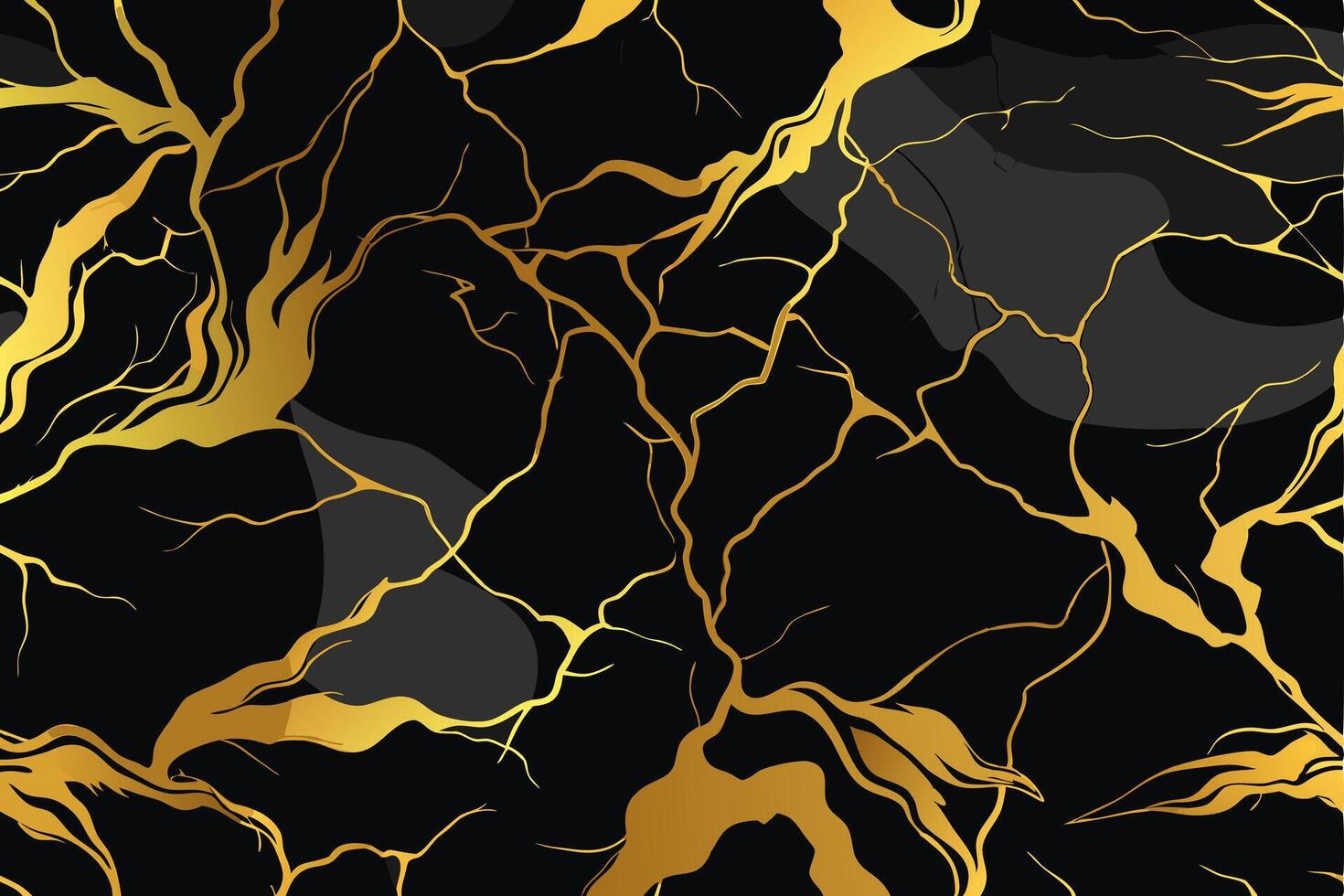 Luxury golden-black marble texture. Seamless background. vector