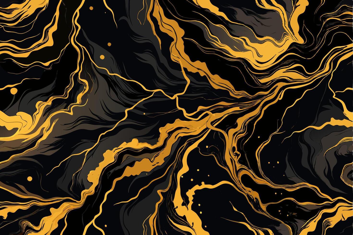 Golden black marble seamless premium background. vector