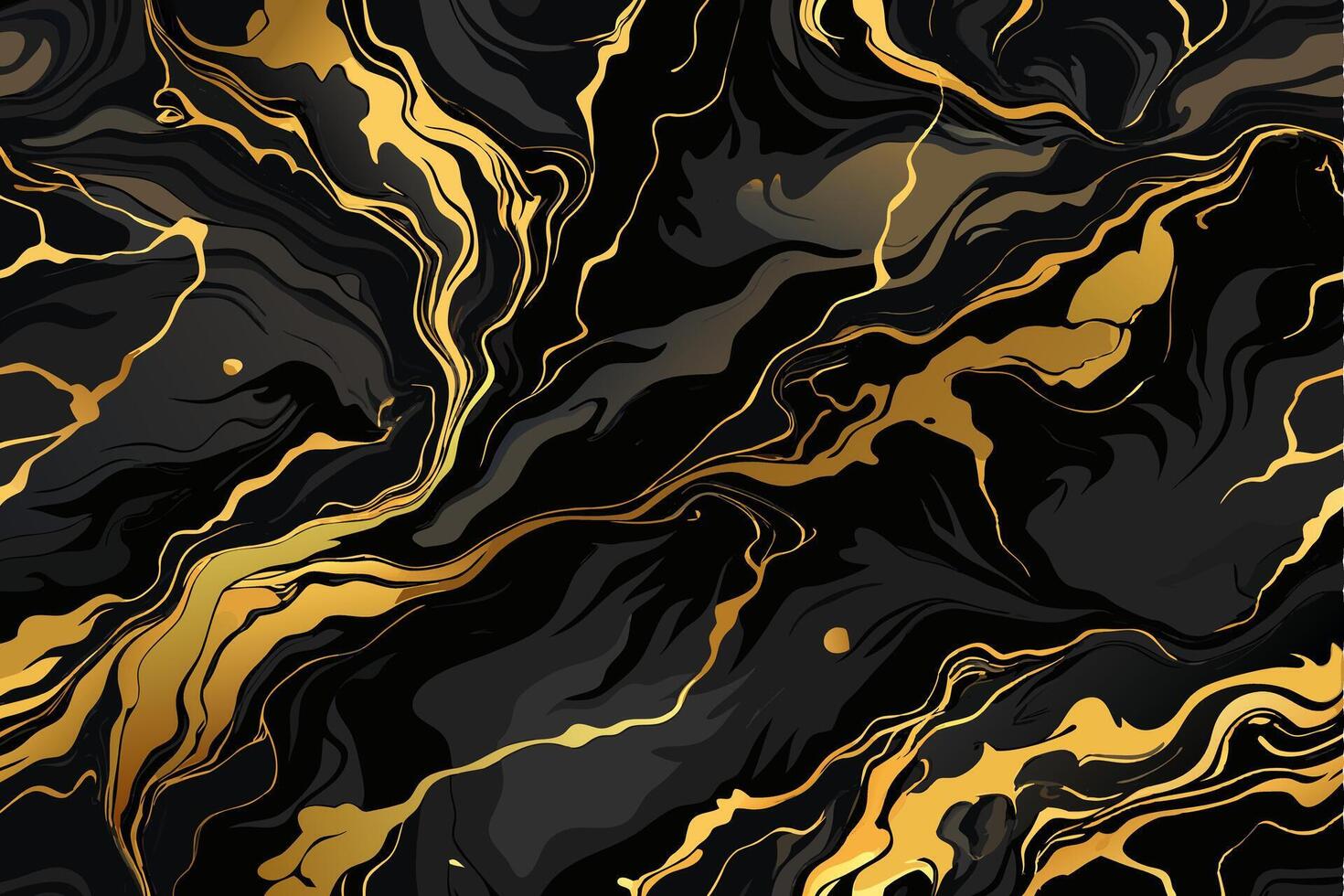 Golden black marble background. illustration. vector
