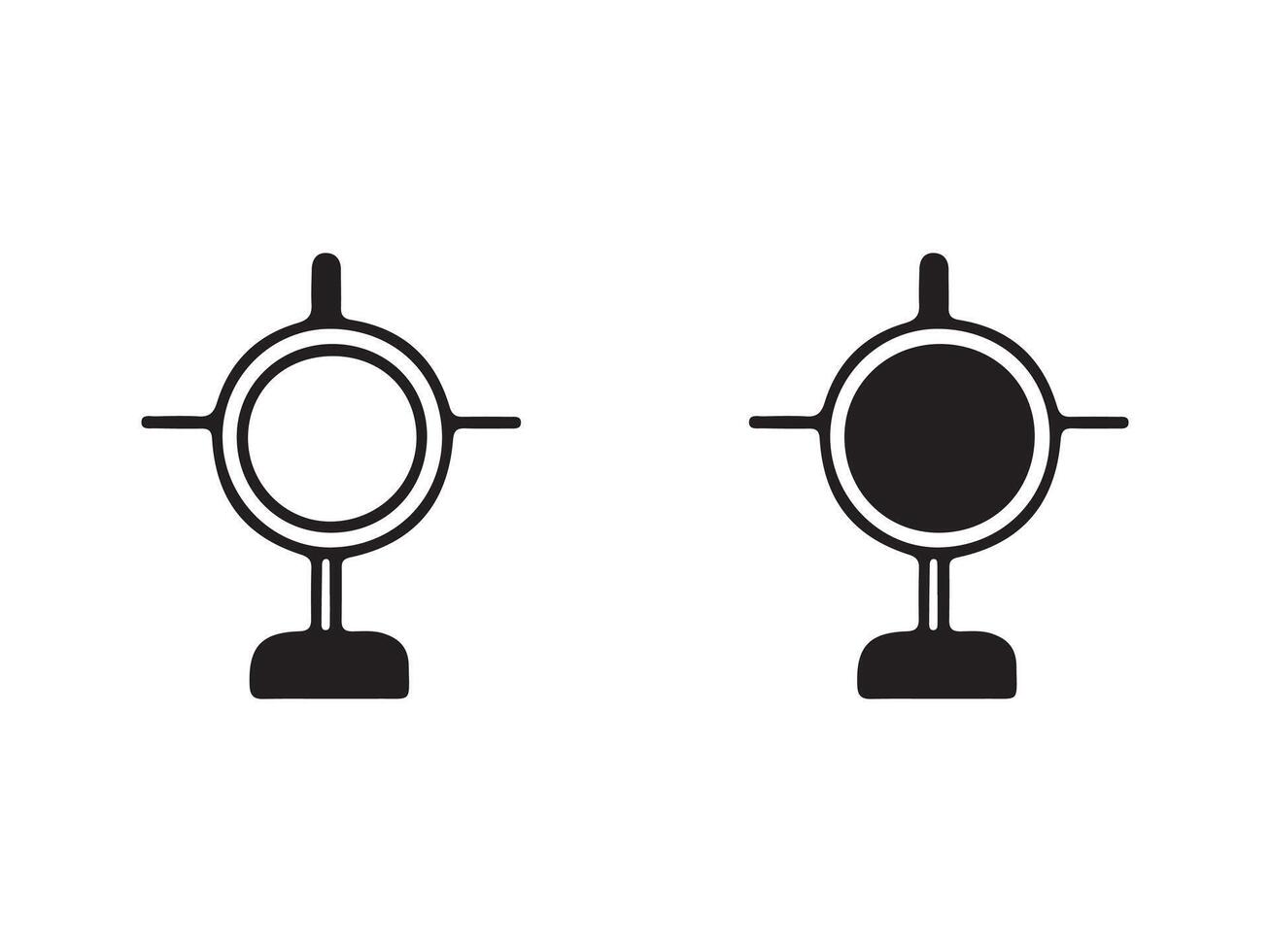 Illustration of Two Stylized Compass or Navigation Icons vector