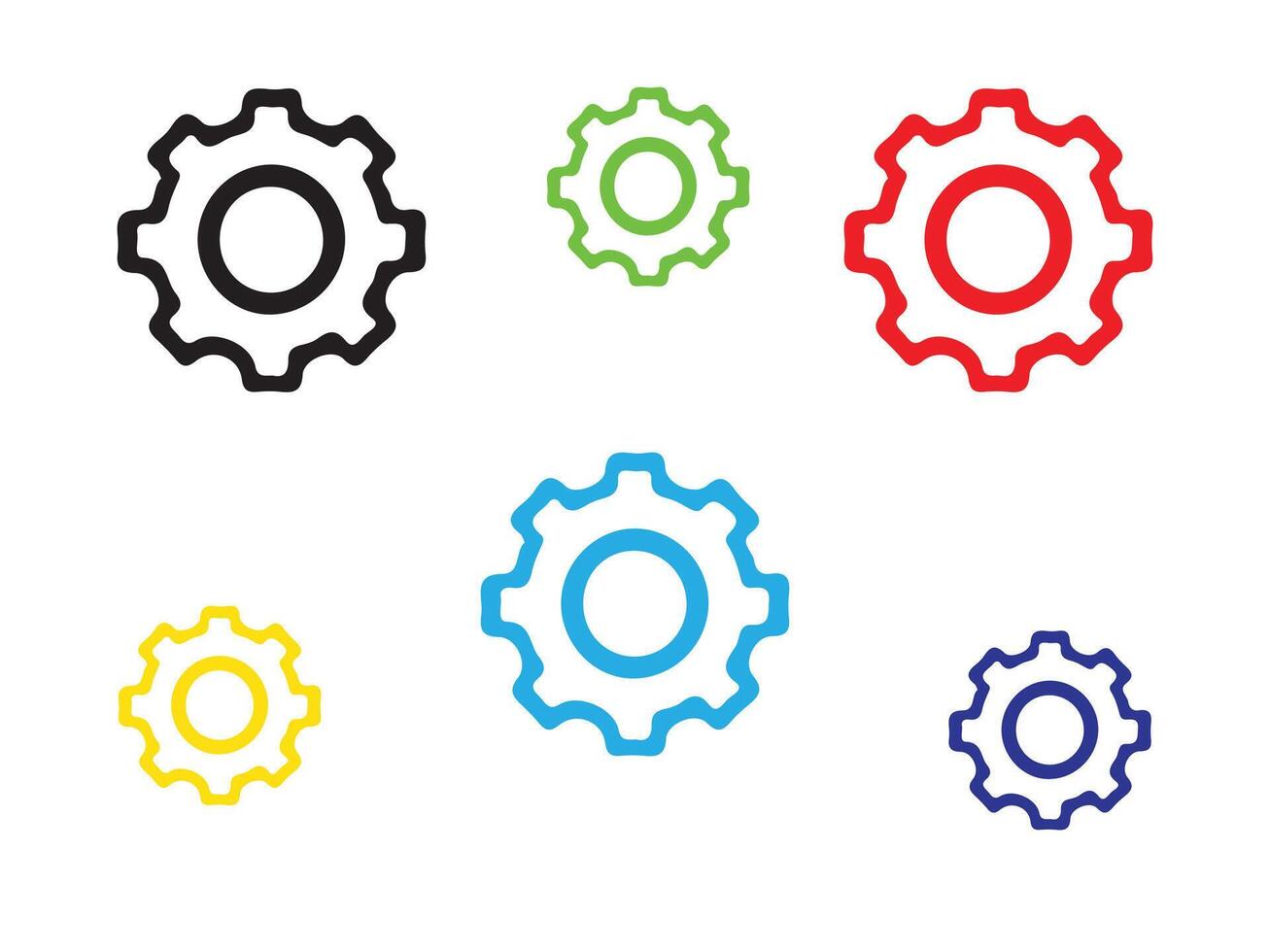 Simple Gear Icon with Upward Arrow, Representing Growth and Progress vector