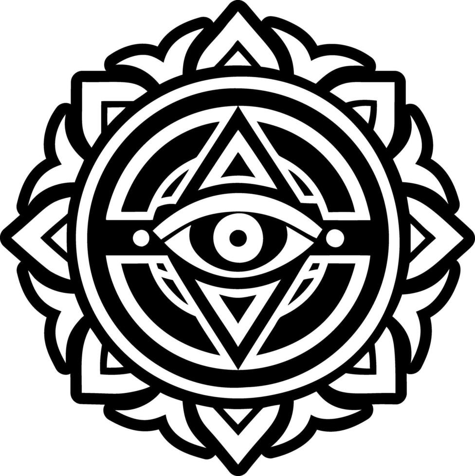 A filled style icon of vision symbol vector
