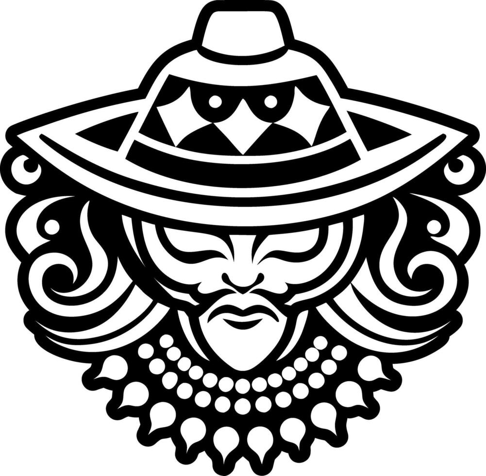 A glyph style icon of tibetan artwork tattoo vector