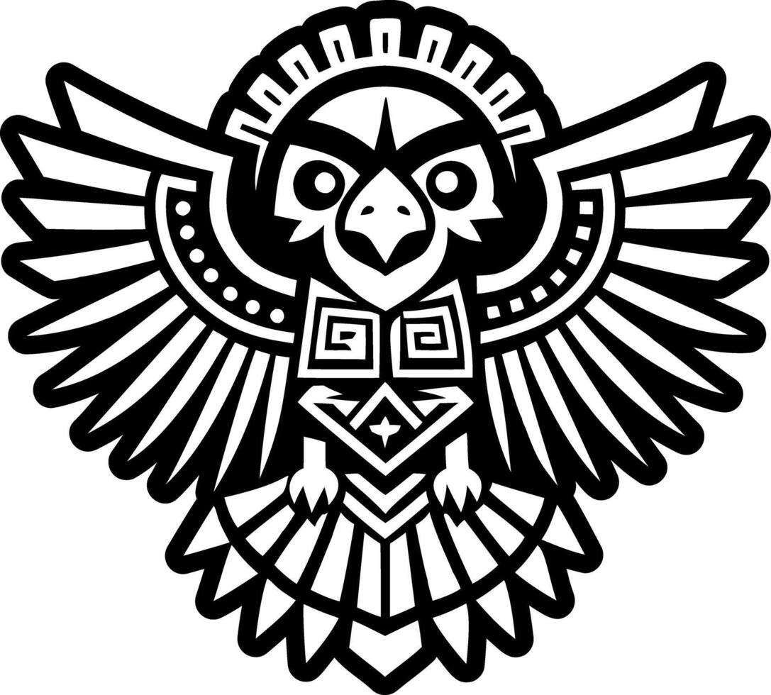 A solid style icon of eagle symbol tattoo vector