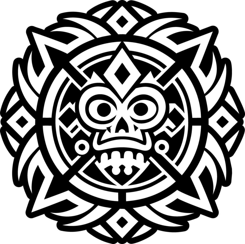 A glyph style icon of tribal mark tattoo vector