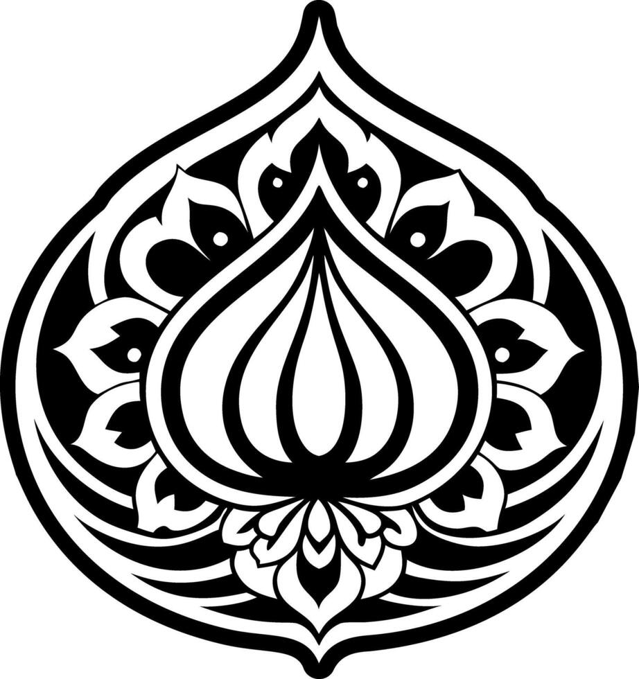 A glyph style icon of an indian dumpling vector