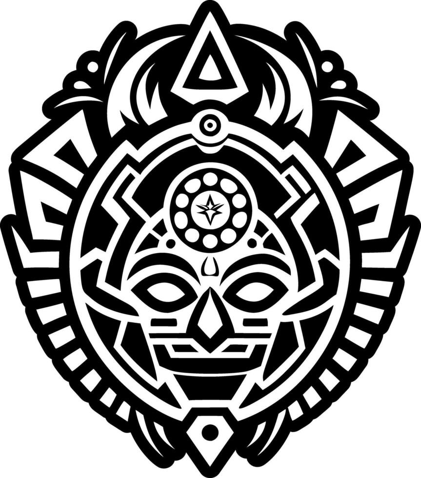 A filled style icon of ancient god tattoo vector