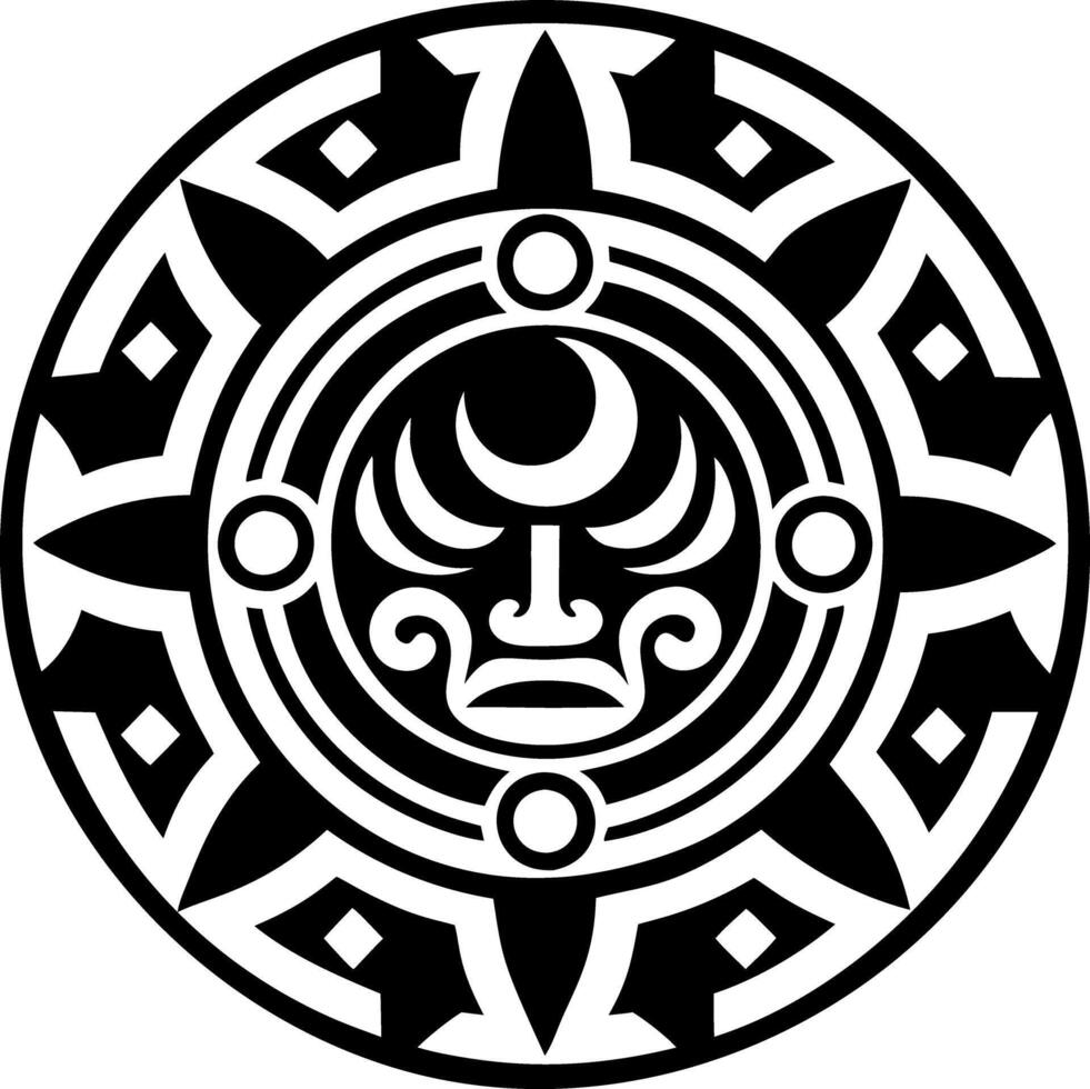 A filled style icon of celestial symbol tattoo vector