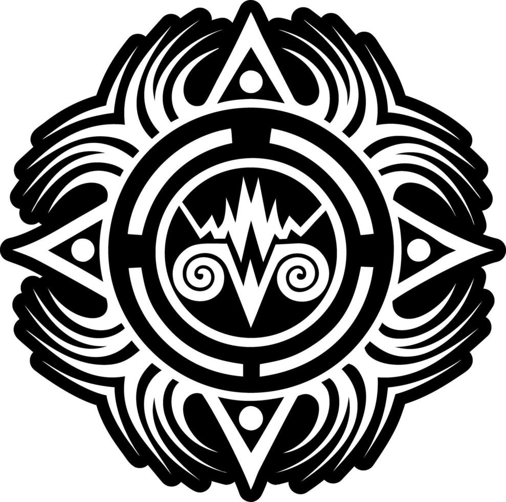 A solid style icon of mystic swirl symbol vector