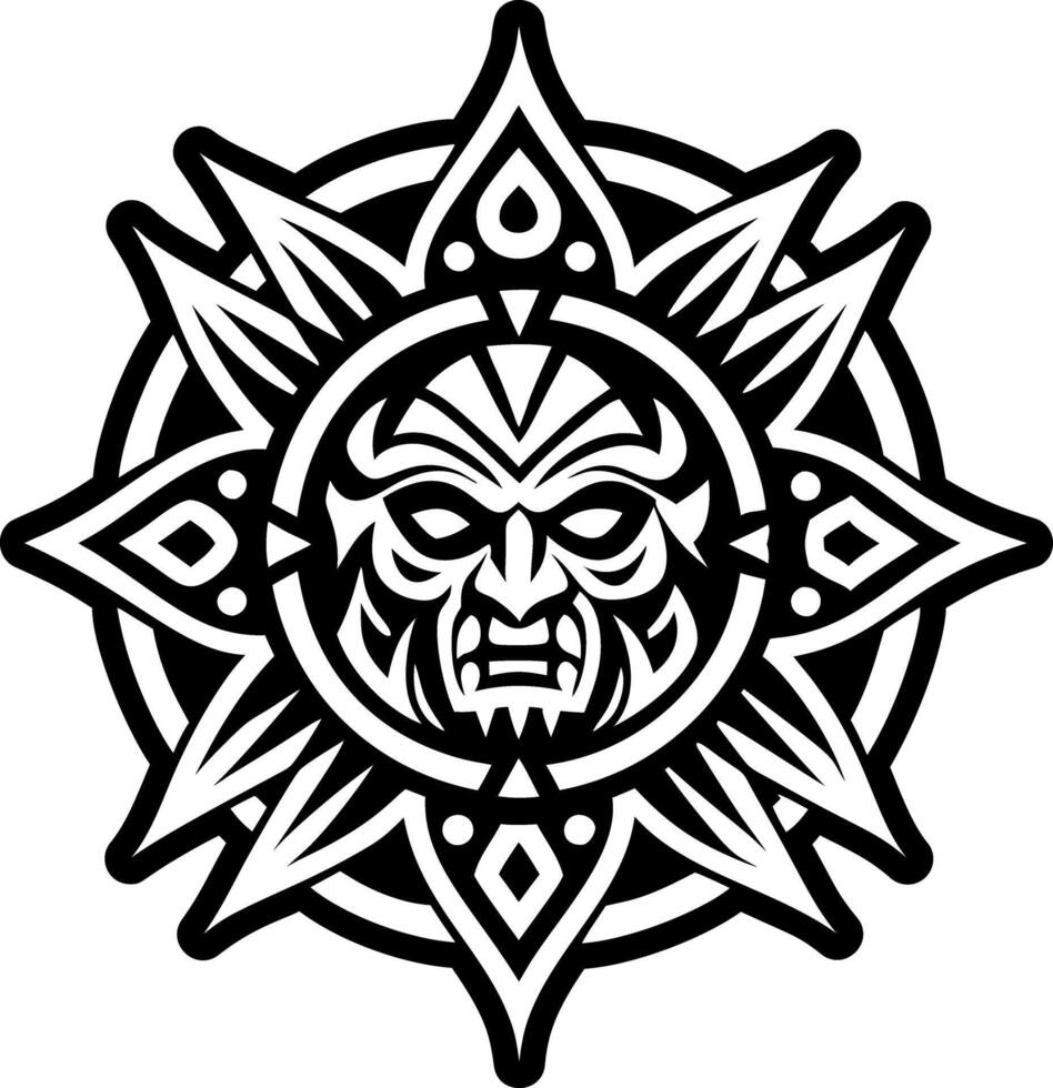 A filled style icon of shaman art tattoo vector