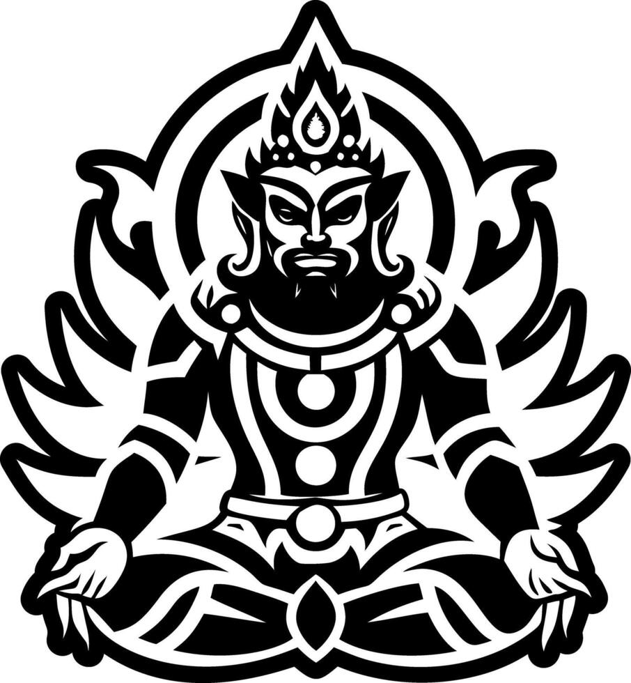 A glyph style icon of shambhala buddhism symbol vector