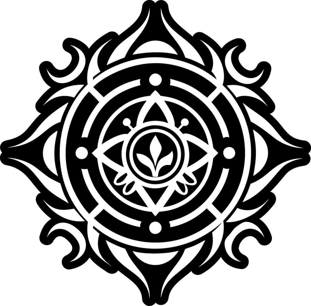 A solid style icon of shaman symbol vector
