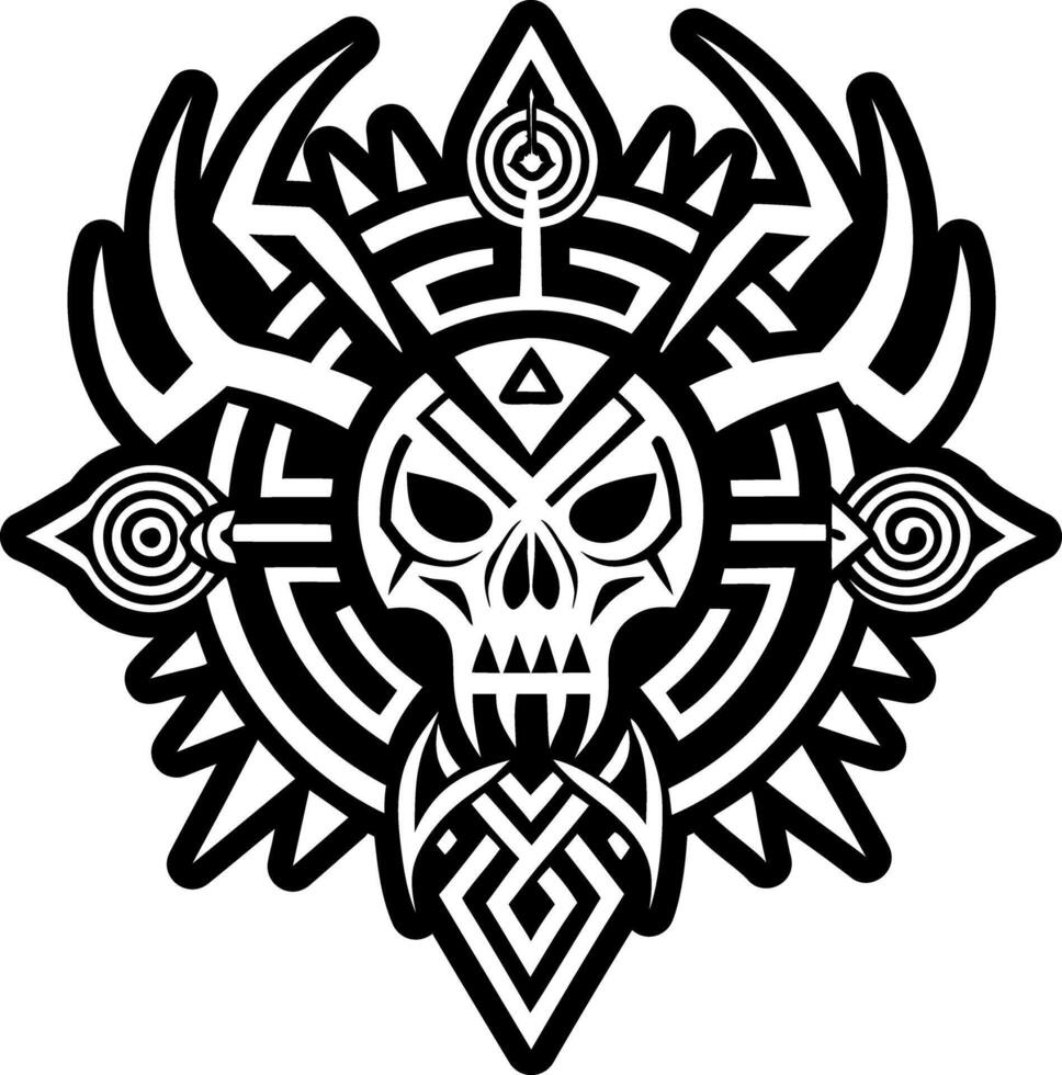 A solid style icon of divine hunt symbol vector