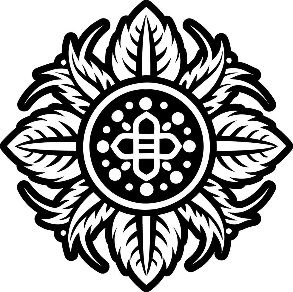 A filled style icon of tibetan art symbol vector