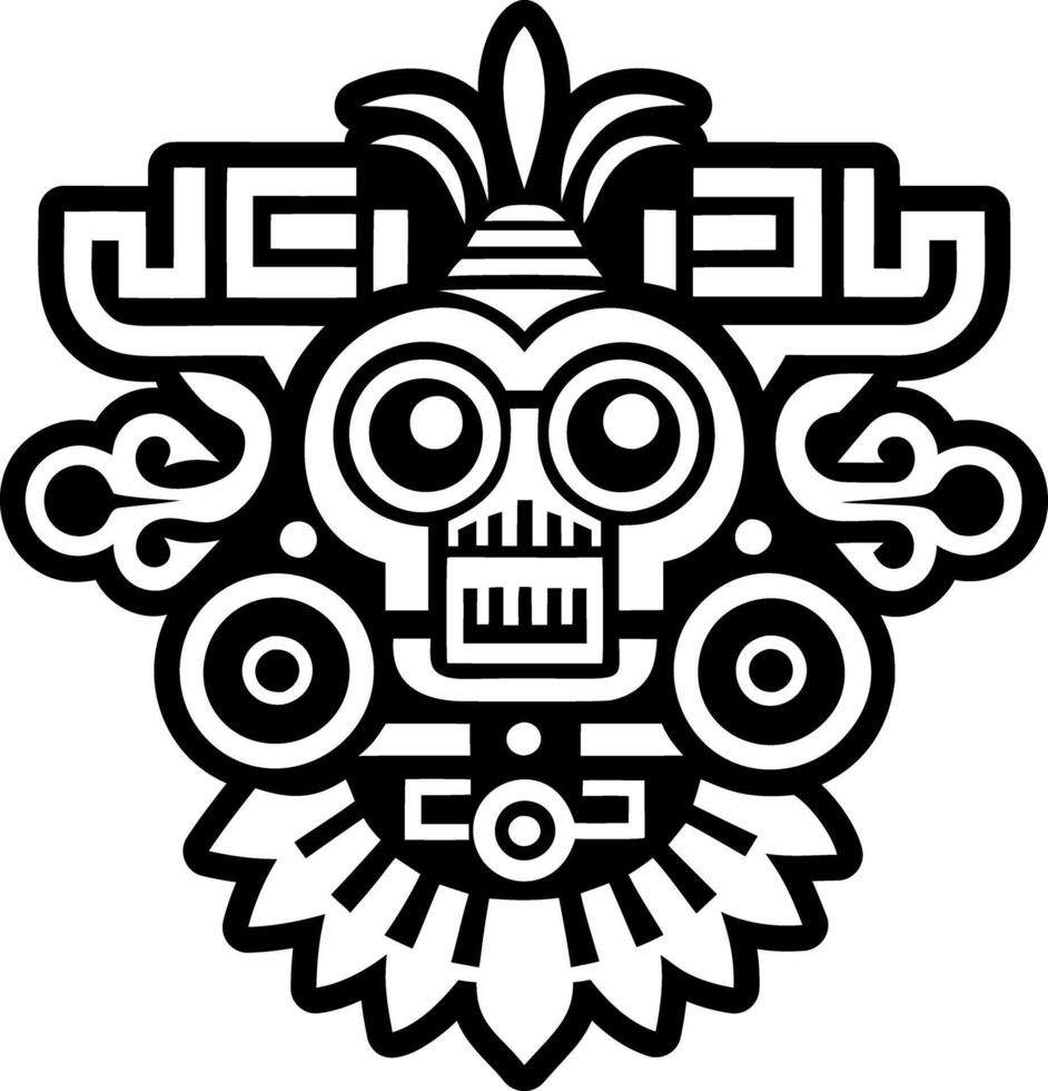 A glyph style icon of aztec healing symbol vector