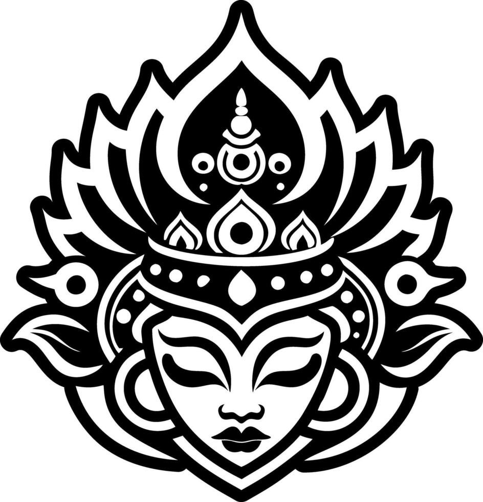 A glyph style icon of bodhisattva symbol vector