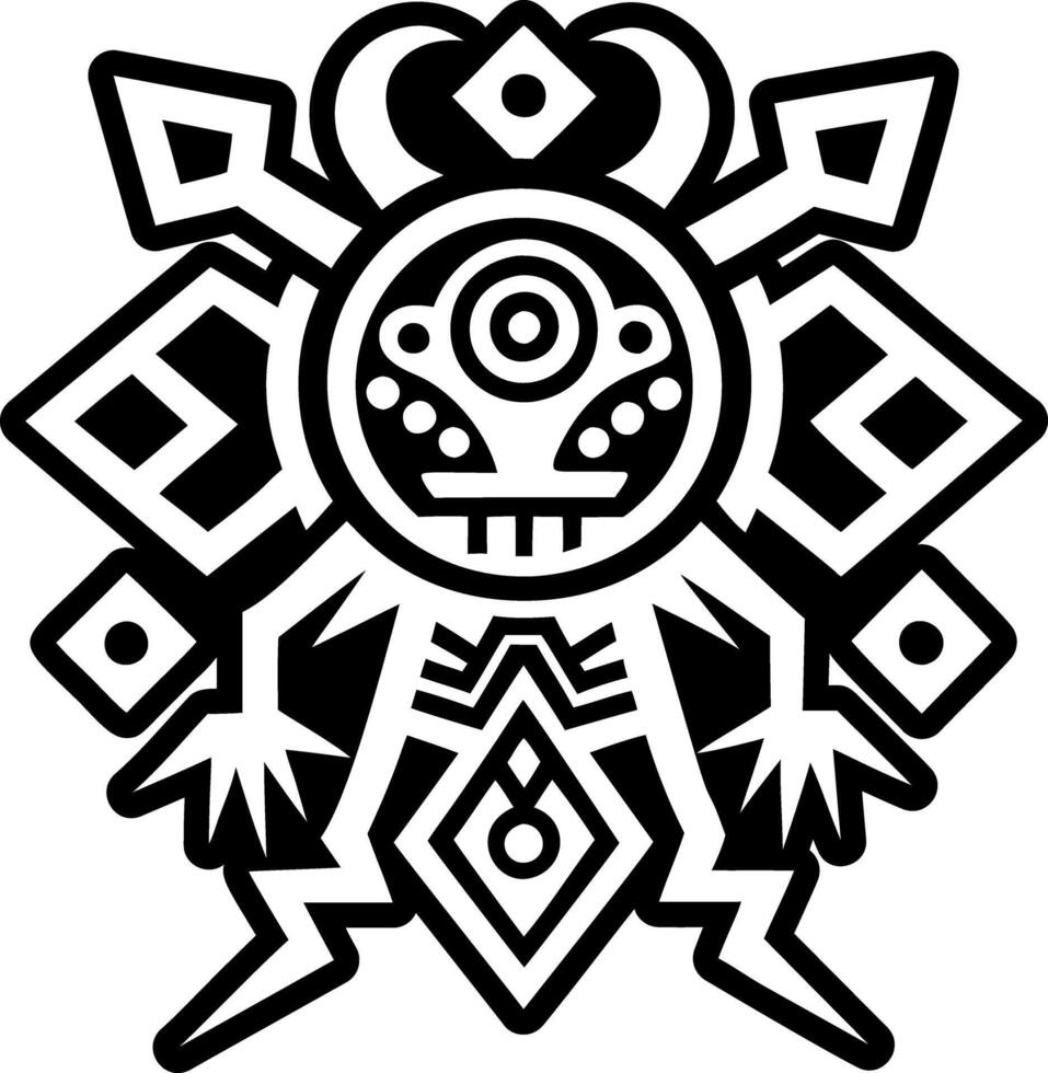 A glyph style icon of cave painting symbol vector