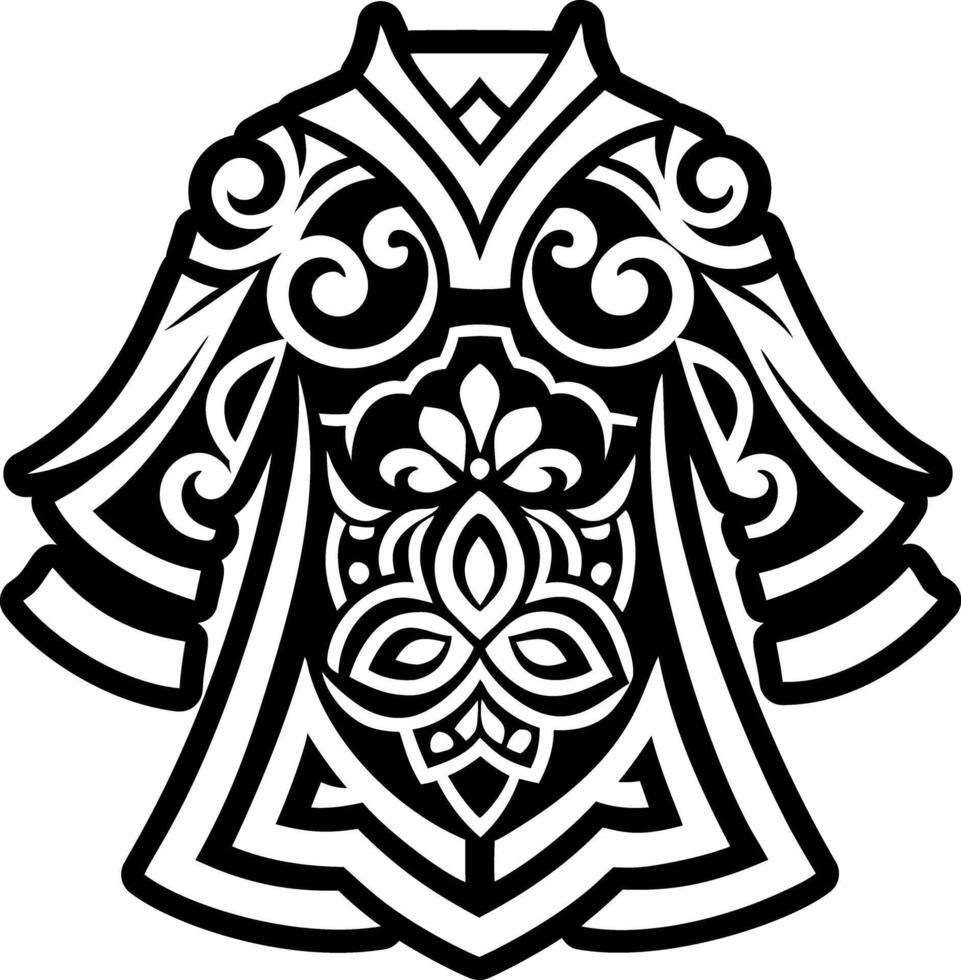 A filled style icon of monastery robe tattoo vector