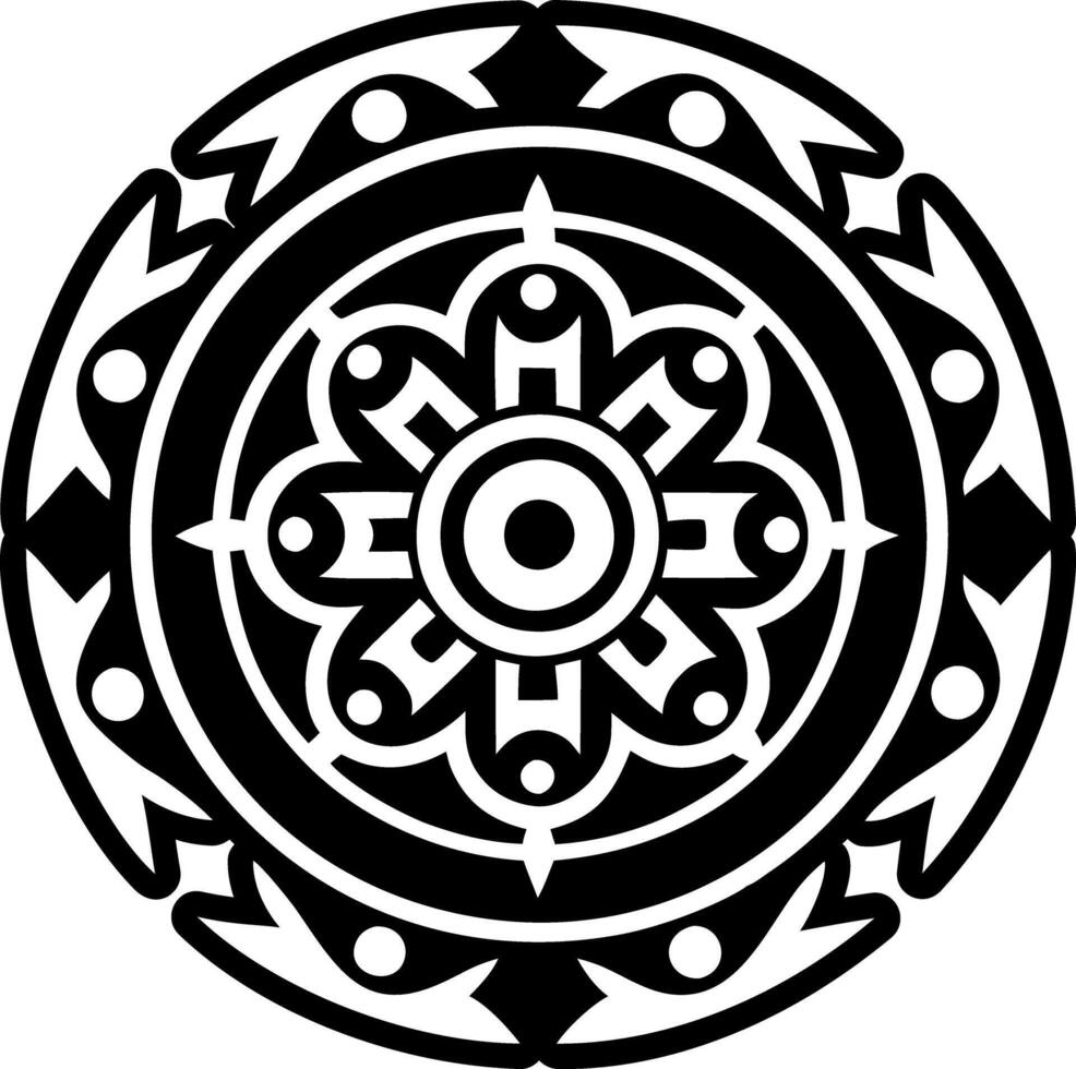 A glyph style icon of protection symbol tattoo vector
