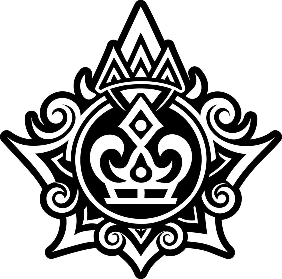 A solid style icon of royalty symbol design vector