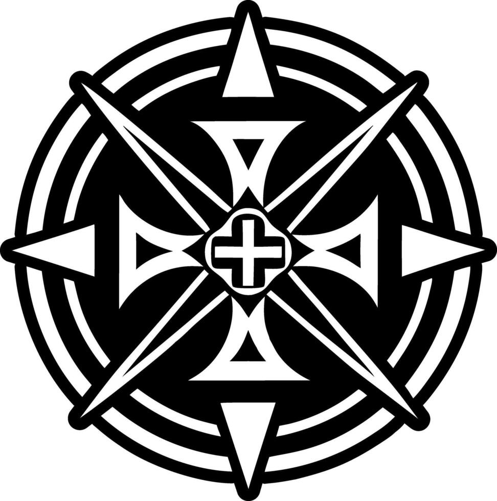 A filled style icon of knight symbol vector