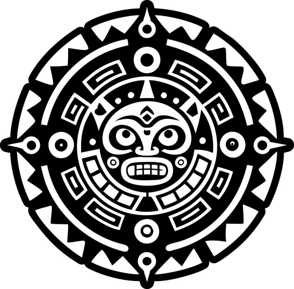 A solid style icon of maya journey symbol vector