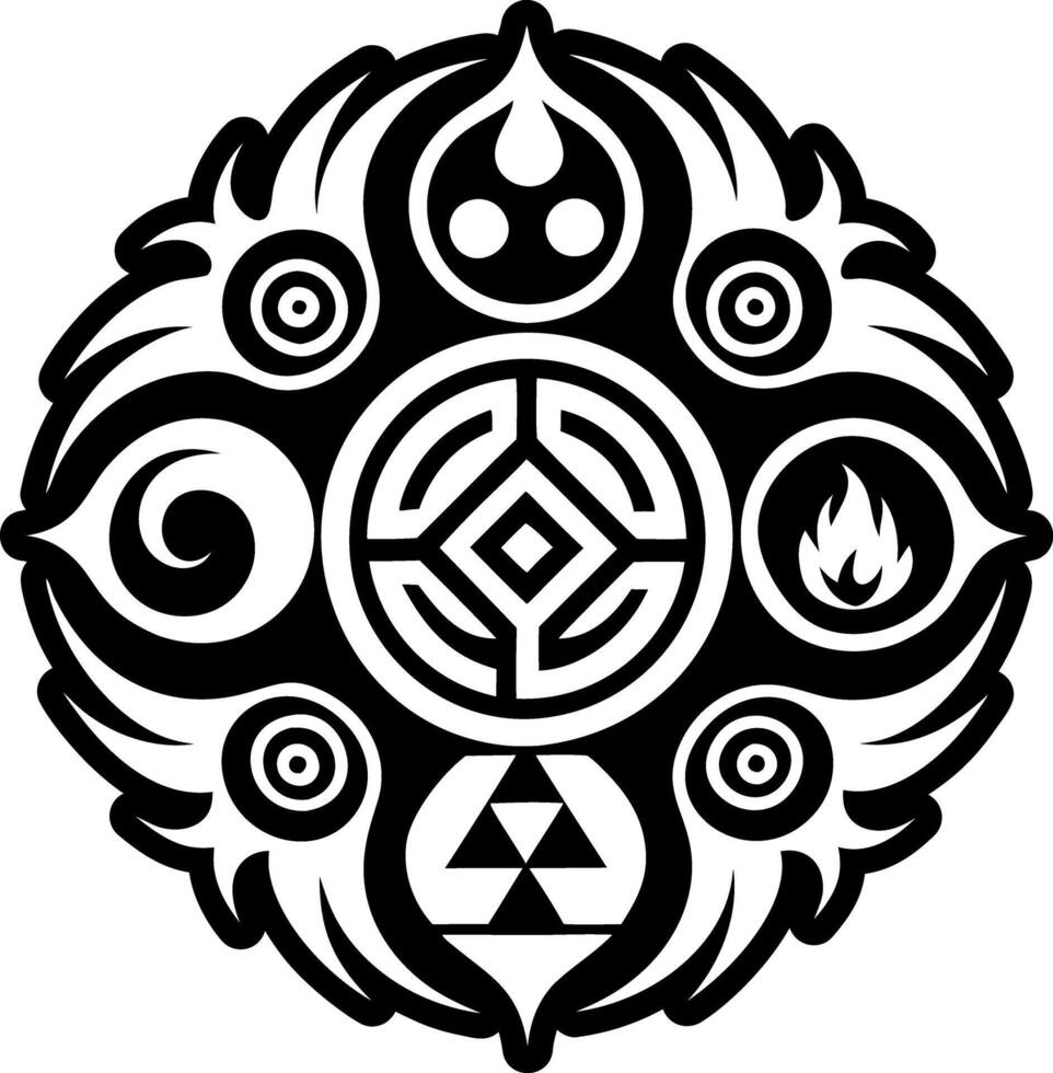 A solid style icon of elemental symbol vector
