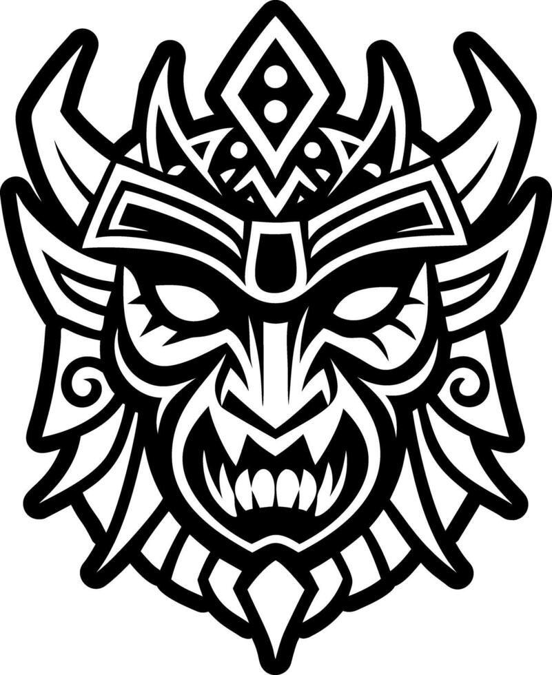 A solid style icon of ceremonial mask symbol vector
