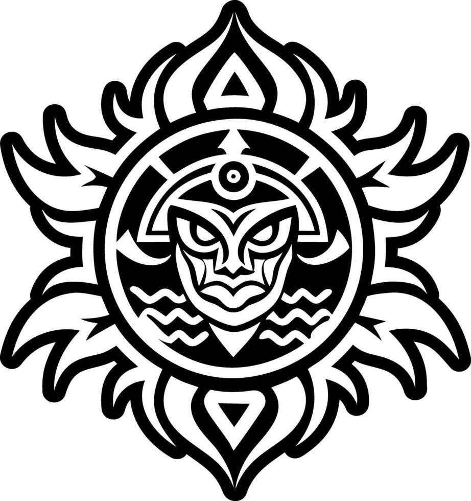 A filled style icon of river guardian symbol vector
