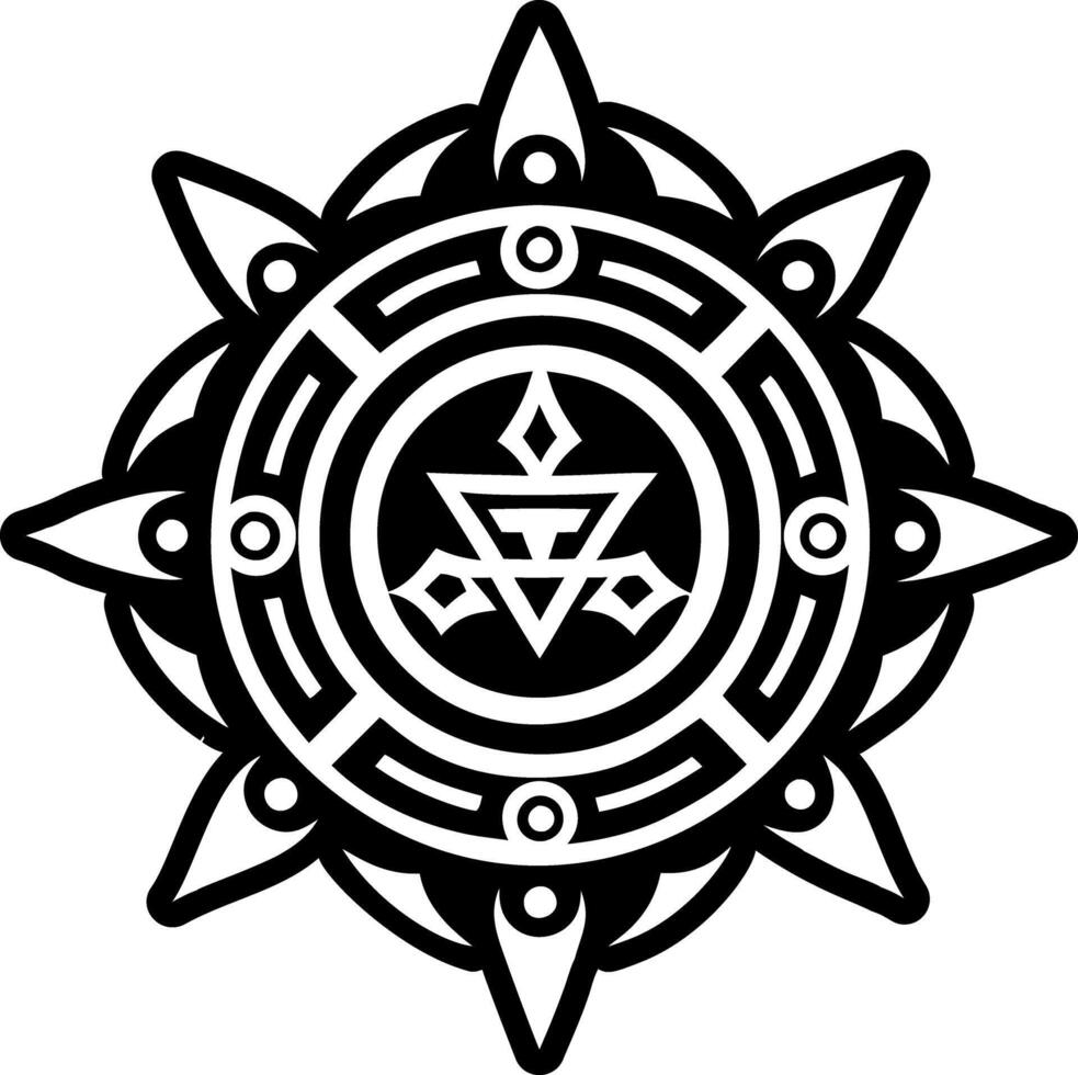 A solid style icon of spirit tattoo vector