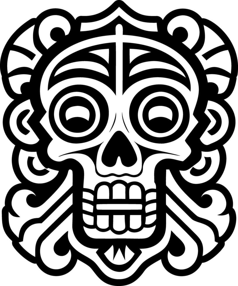 A glyph style icon of carved bone tattoo vector